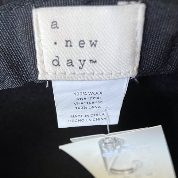 NWT A New Day Women’s Black Wool Bucket Hat - Picture 6 of 6